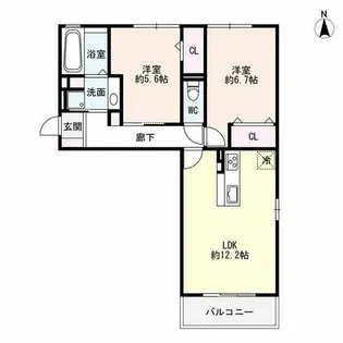 Cielo(シエロ)【2階】の間取り