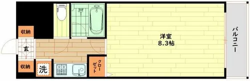 フェスタ天神【7階】の間取り