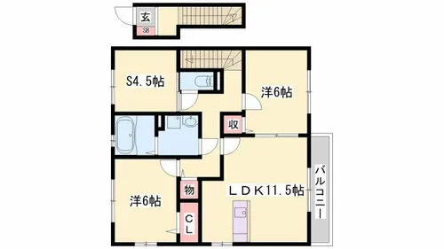 ハイムエルピスⅢ【2階】の間取り