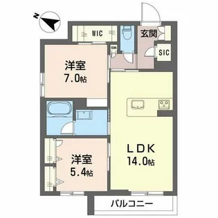 大阪府堺市中区東山【マンション】の間取り