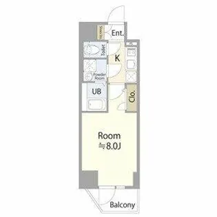 エスリード栄クロスシティ【2階】の間取り