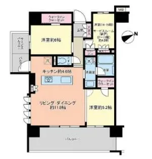 レーベン姫路本町【1301号室】の間取り