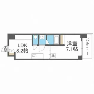 Re-be東三国【4階】の間取り