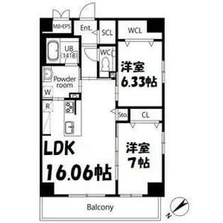 GRAN DUKE伝馬町【2階】の間取り