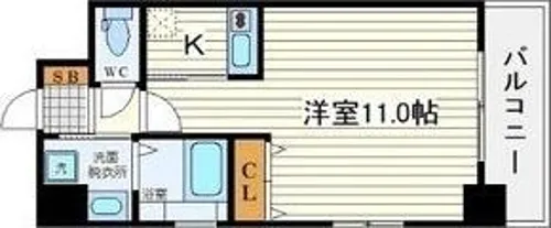 アドバンス大阪ベイストリート【7階】の間取り