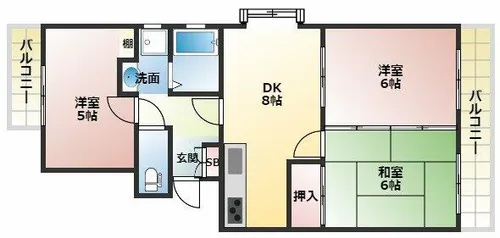 フォルク北千里K棟【1階】の間取り