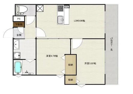 ヴェルジュ大野城レジデンシャルスイート【1階】の間取り