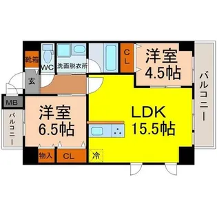 ポルタニグラ大須観音【2階】の間取り