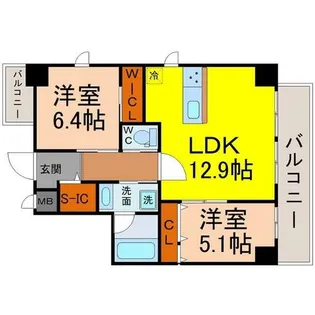 ポルタニグラ大須観音【5階】の間取り