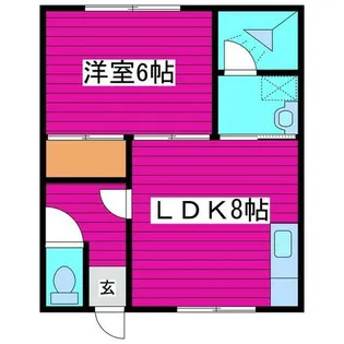 真鶴荘【105号室】の間取り