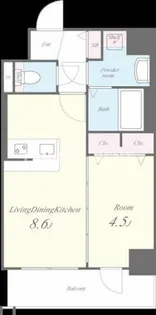福岡県福岡市東区箱崎1丁目【マンション】の間取り