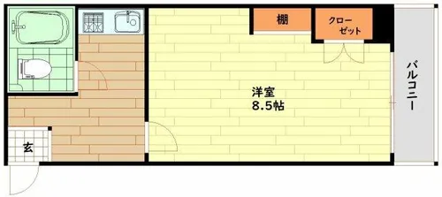 大阪府大阪市浪速区元町1丁目【マンション】の間取り