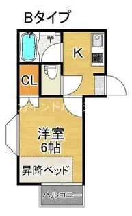 リヴァー住之江B棟【3階】の間取り