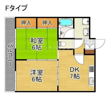 シェーヌパレ【3階】の間取り
