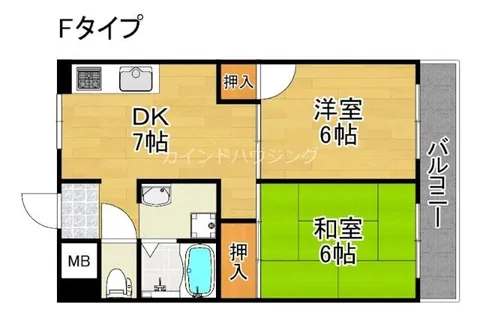 ハイツイサム【4階】の間取り