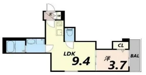 HABITASION京口【3階】の間取り