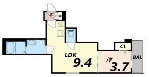 Habitasion京口【3階】の間取り