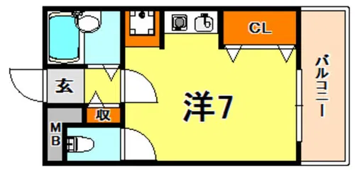キャッスルアート御影【4階】の間取り