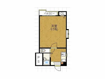 ギャランK中原【8階】の間取り