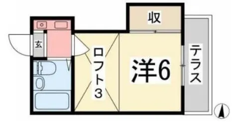 1Kの間取り画像