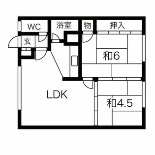 藤田荘【2階】の間取り