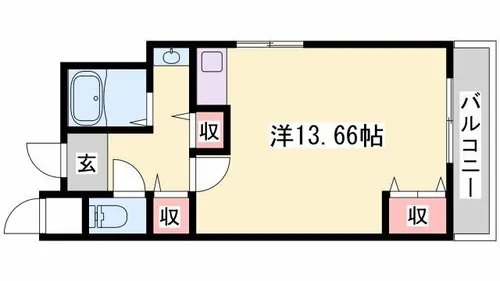ウイングス神姫【506号室】の間取り