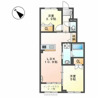 サン アスリート【1階】の間取り