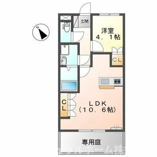 ルミナスⅠ【102号室】の間取り