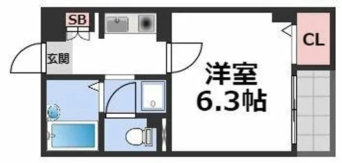 Collection桜ノ宮Ⅰ【3階】の間取り