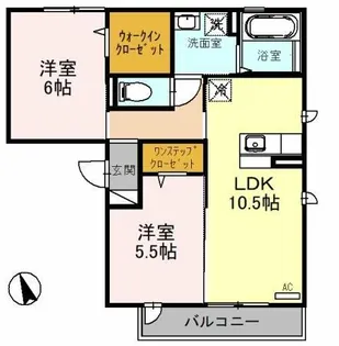 バレンシア【1階】の間取り
