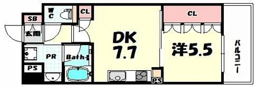 ワコーレ神戸元町I’z【9階】の間取り