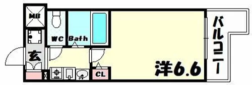 エステムコート新神戸エリタージュ【5階】の間取り