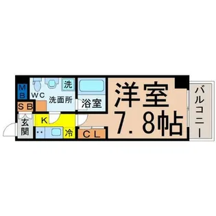 アンビックス・プリア茶屋ヶ坂【8階】の間取り