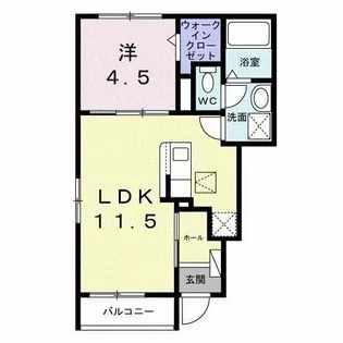 グリーンサイド【1階】の間取り