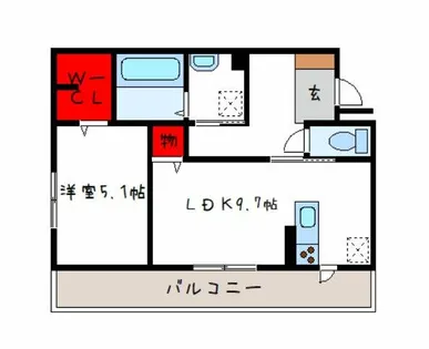 グレイスコート藤【1階】の間取り