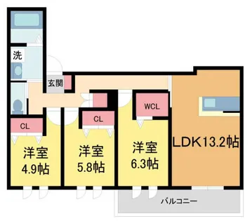 プレシャス小松【3階】の間取り
