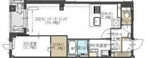 福岡県大野城市白木原5丁目【アパート】の間取り