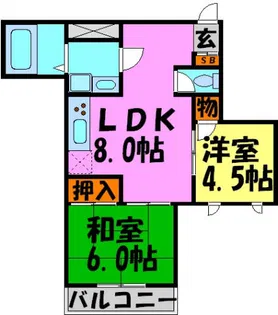 U.J.ビル宝塚【303号室】の間取り