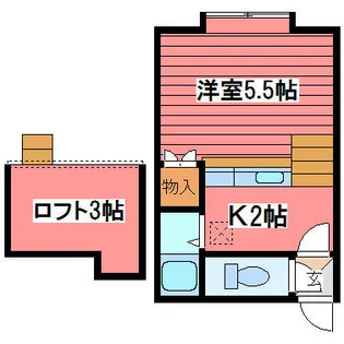 シャンドール札幌【102号室】の間取り