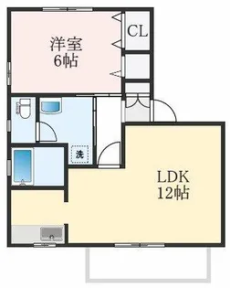 大阪府堺市西区浜寺諏訪森町東2丁【アパート】の間取り