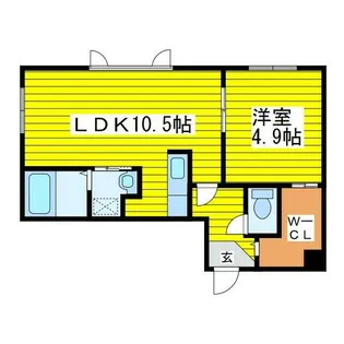 コートヴィラ札幌【203号室】の間取り
