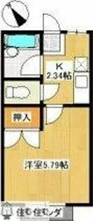 ハイツナカミチ【2階】の間取り
