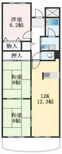 大阪府高石市西取石7丁目【マンション】の間取り