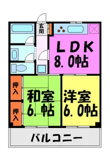 ハイツ エフ・オー【202号室】の間取り