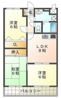 オーシャンビュー江井ヶ島【3階】の間取り