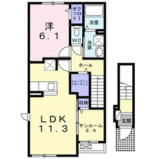 フロントパーク こうかⅠ【2階】の間取り