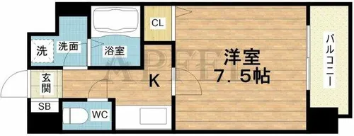 LIVIAZ NAMBA KRASS【8階】の間取り