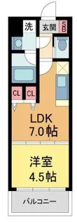 1LDKの間取り画像
