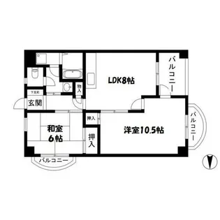 パーク南明【5階】の間取り