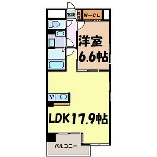 Gramercy Shirakawa Koen【14階】の間取り